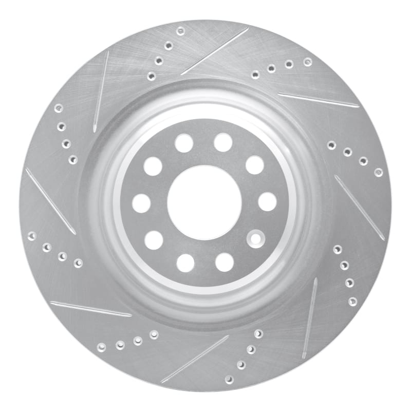 R1 Concepts — R1 12-21 Tesla Model S Rear Left Drilled & Slotted Silver Brake Rotor
R1 Brake Rotor Drill