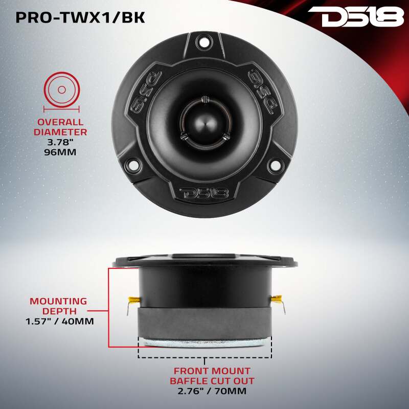 DS18 — DS18 Pro-X Package w/ Pair of PRO-X6.4BM and a Pair of PRO-TW1X/BK
