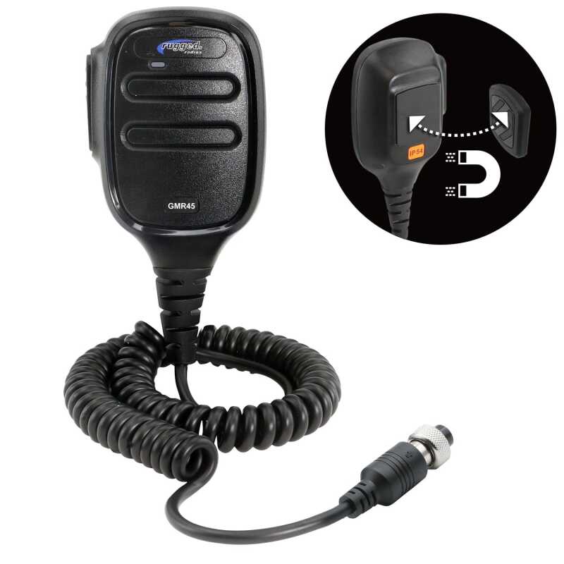 Rugged Radios — Rugged Radios Hand Mic for GMR45 Mobile Radio with Scosche MagicMount