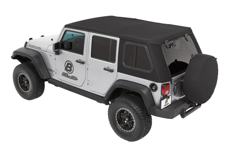 Bestop — Bestop 07-18 Jeep Wrangler JK 4-Door Trektop Pro (Premium Black Twill)
Trektop Pro