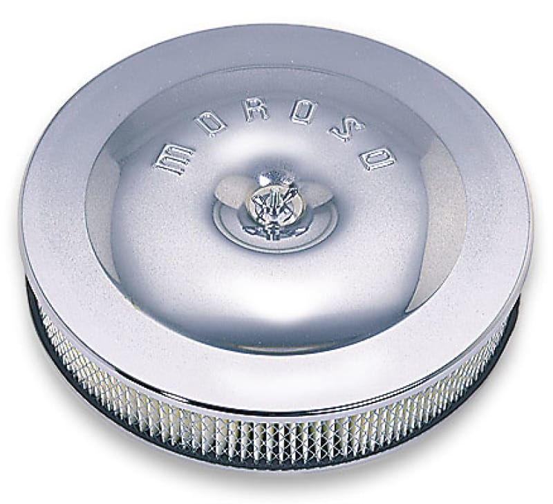 Moroso — Moroso Race/Street Air Cleaner - 11-1/2in x 2-3/8in Filter - Steel - Chrome Plated