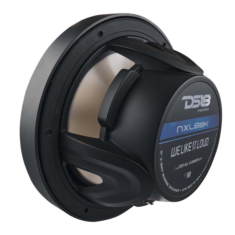 DS18 — DS18 NXL Series Coaxial Marine Speakers w/ RGB Lights 8in 2-Way 125 Watts RMS 4 ohm Black