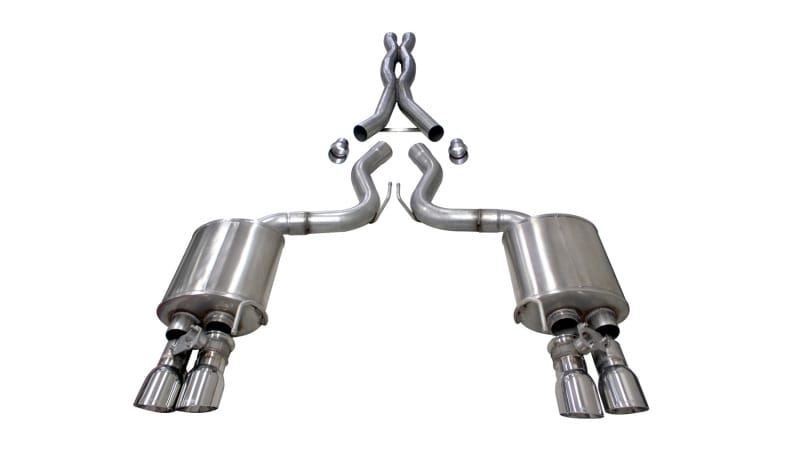 CORSA Performance — Corsa 2018-2023 Ford Mustang GT Fastback 5.0L 3in Cat-Back System Dual Rear Exit w/ 4in PolishedTips
Exhaust