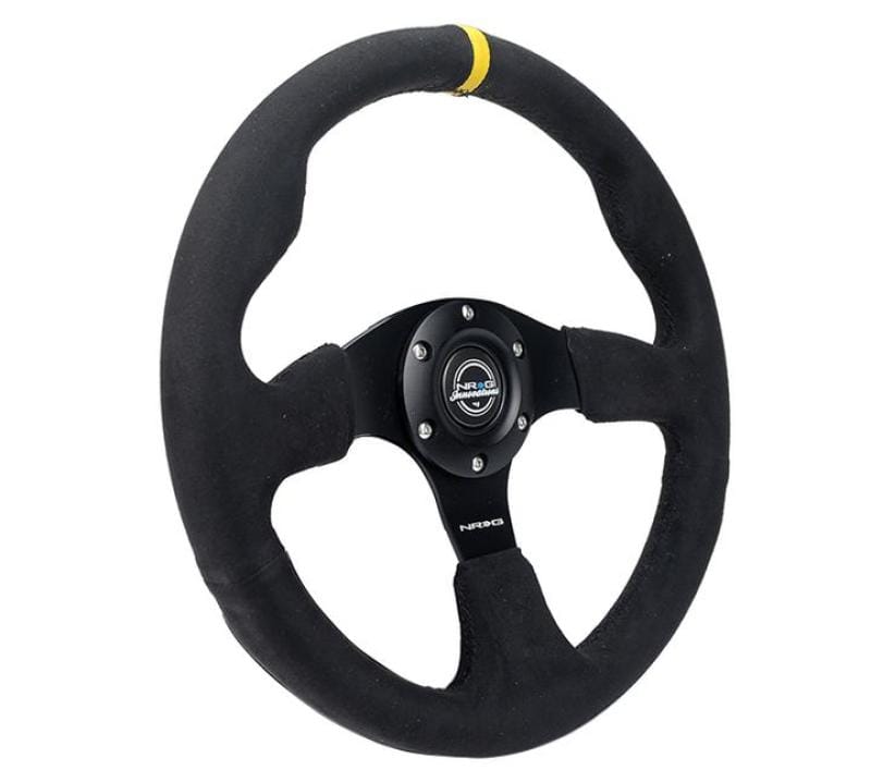 NRG — NRG Reinforced Steering Wheel (320mm) Alcantara Steering Wheel w/ Black Stitching