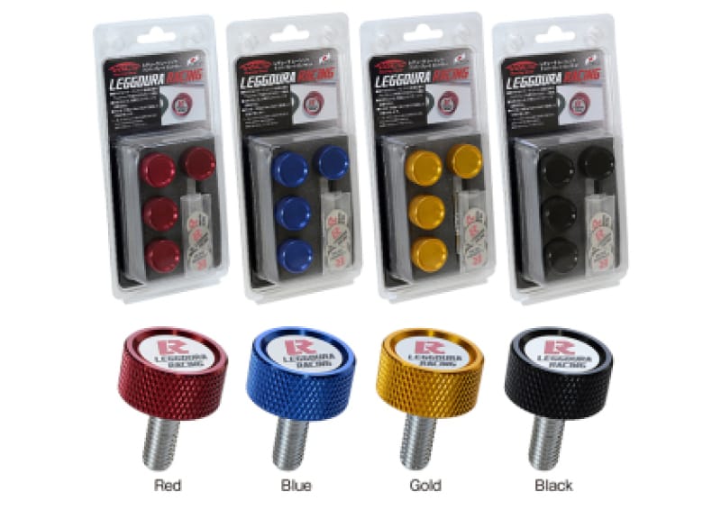 Project Kics — Project Kics Leggdura Racing Number Plate Lock Bolt Set - Black