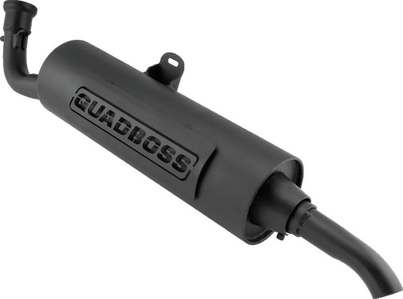QuadBoss — Slip-On Muffler, ATV, Steel, Black