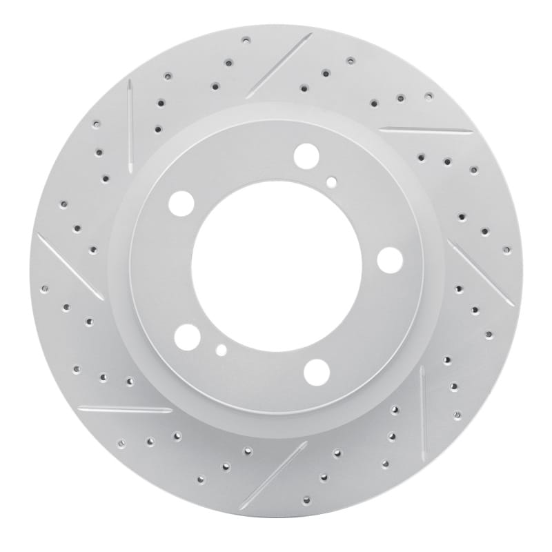 R1 Concepts — R1 08-21 Lexus Lx570 Front Left Drilled & Slotted Geo-Carbon Rotor