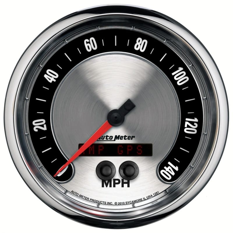 AutoMeter — Autometer American Muscle 5in 140 MPH GPS Electric Programmable Speedometer
5" SPD 140MPH GPS AM