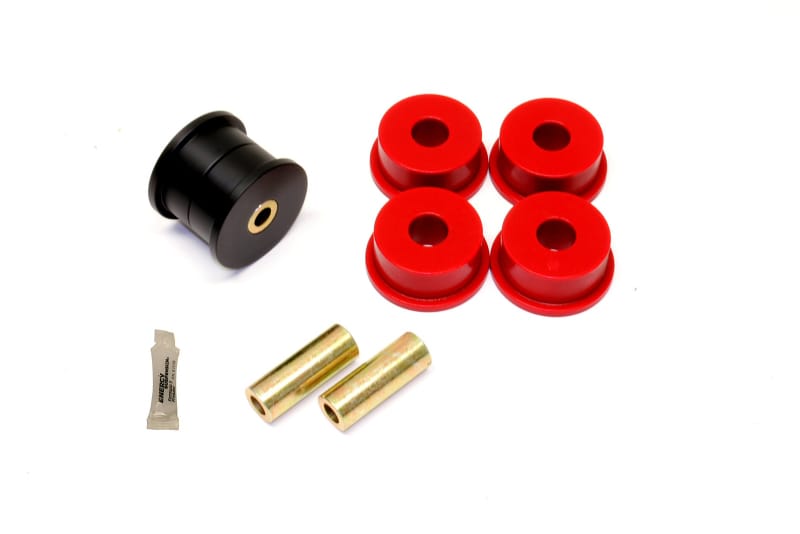 BMR Suspension — BMR 12-15 5th Gen Camaro Differential Mount Bushing Kit (Poly/Delrin Combo) - Black/Red