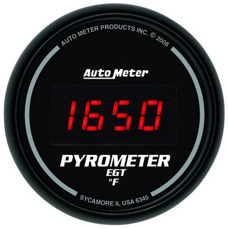 AutoMeter — Autometer Z Series 52mm 0-2000 Deg F Digital EGT/Pyrometer Gauge
2-1/16" E.G.T. PYROM