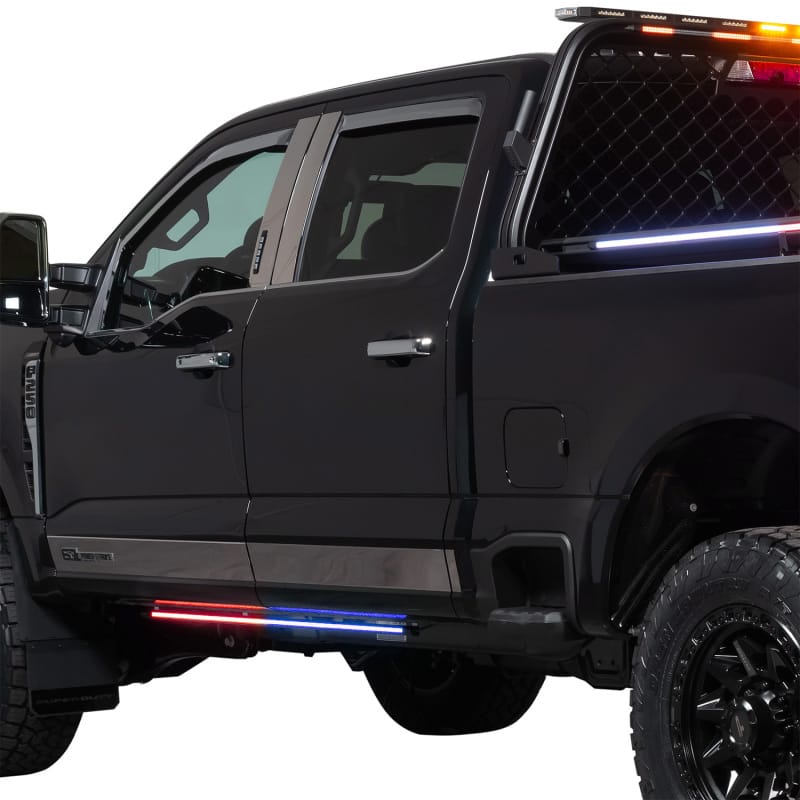 Putco — Putco 19-23 Chevrolet Silverado Blade Rocker Kits Sideliners - Red/Blue w/ White Override