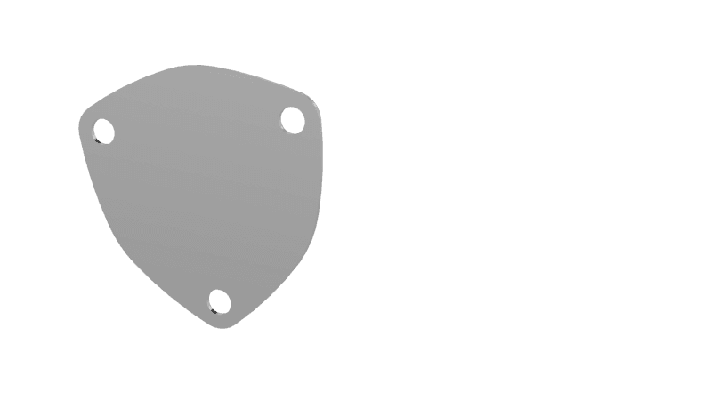 QTP — QTP 3in Bolt-On QTEC 3 Bolt Cover Plate
