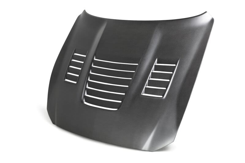 Anderson Composites — Anderson Composites 15-19 Ford Mustang Shelby GT350 Type-CR Double Sided Carbon Fiber Hood