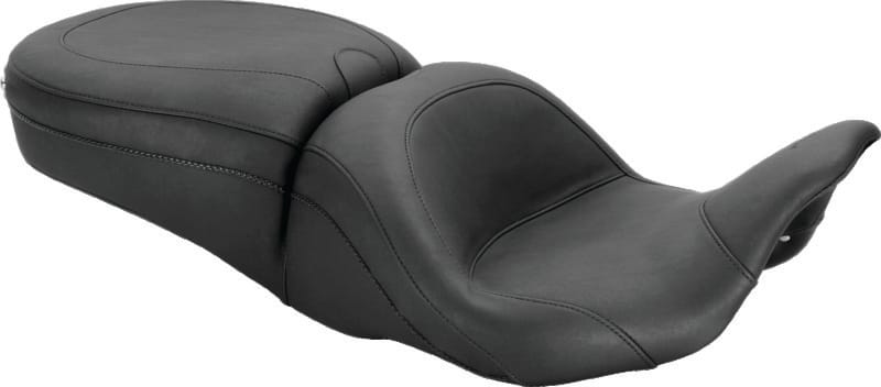 Mustang Motorcycle — Mustang 08-21 Harley Electra Glide, Rd Glide, Rd King, Str Glide Lowdown Touring 1PC Seat - Black
