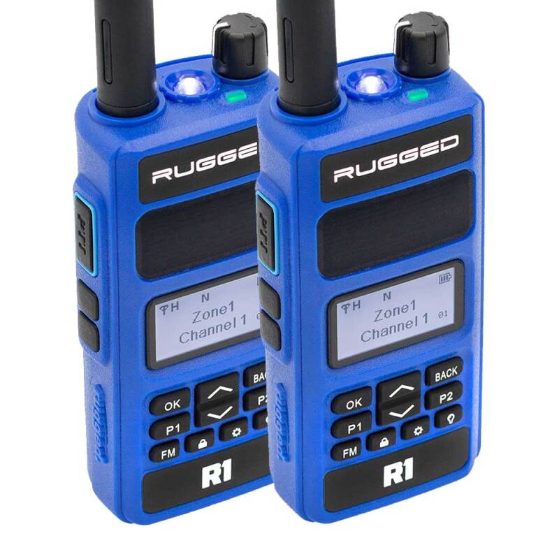 Rugged Radios — Rugged Radios 2 PACK - Rugged R1 - Business Band Two Way Handheld Radio - Digital and Analog