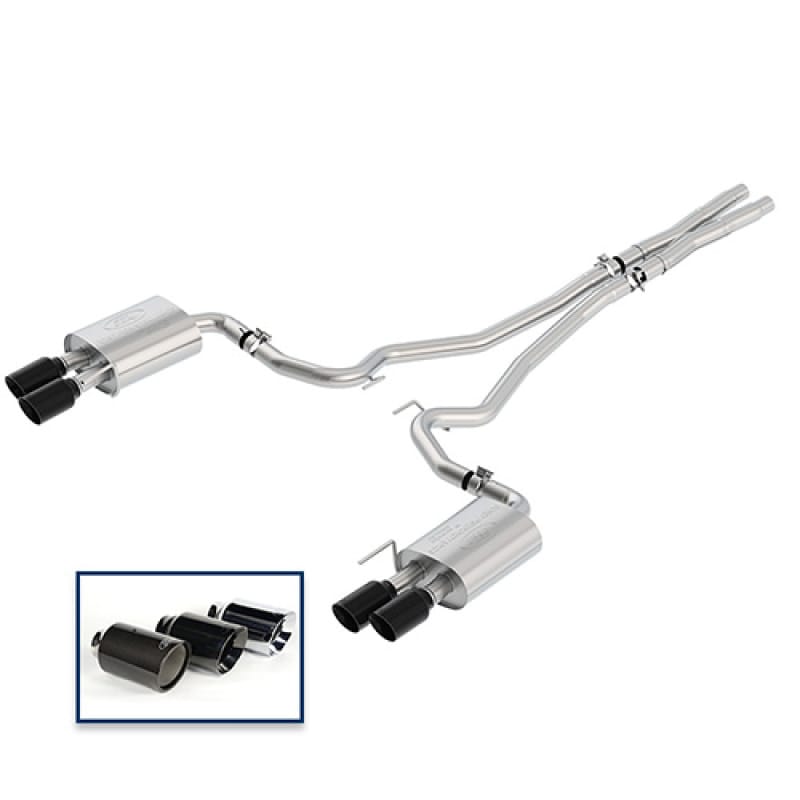 Ford Racing — Ford Racing 2018+ Mustang GT 5.0L Cat-Back Sport Exhaust System w/ Quad Black Chrome Tips
Exhaust System Kit