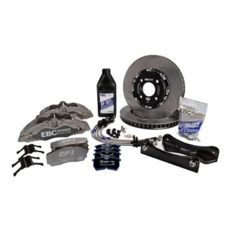 EBC — EBC Racing 05-10 Ford Mustang GT 5TH Gen 4.6L Anodized Apollo-4 355mm Rotors Front Big Brake Kit