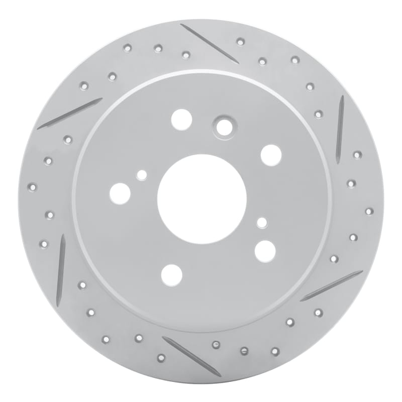 R1 Concepts — R1 92-03 Lexus Es300 Rear Right Drilled & Slotted Geo-Carbon Rotor