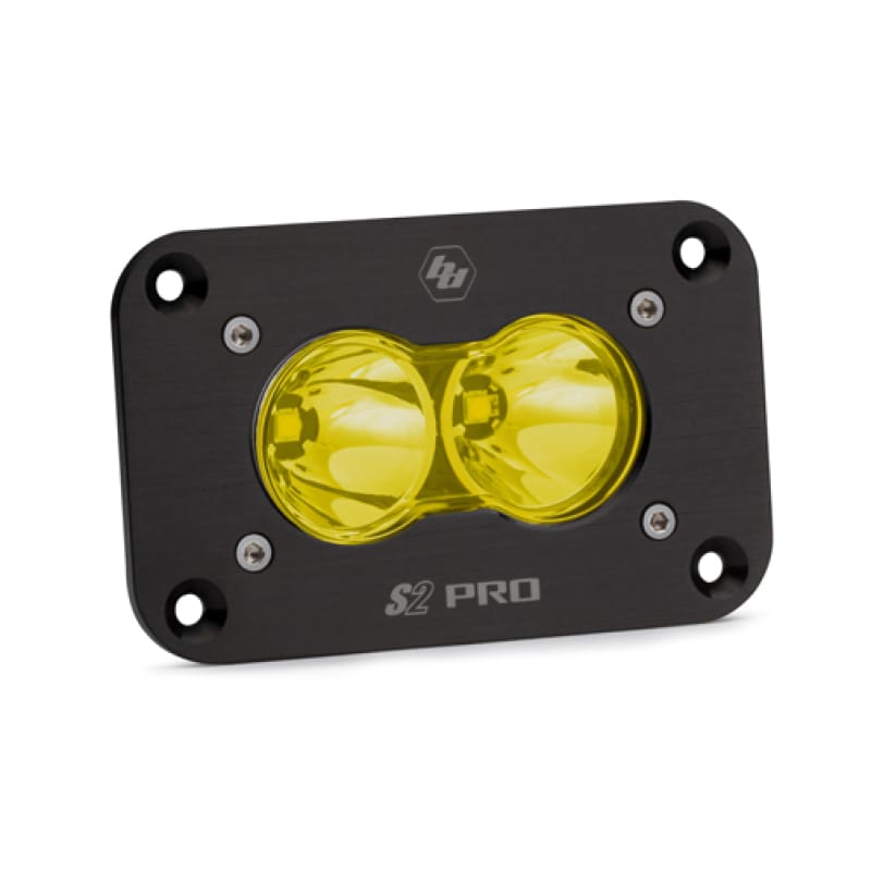 Baja Designs — Baja Designs S2 Pro Flush Mount Spot Pattern LED Work Light - Amber