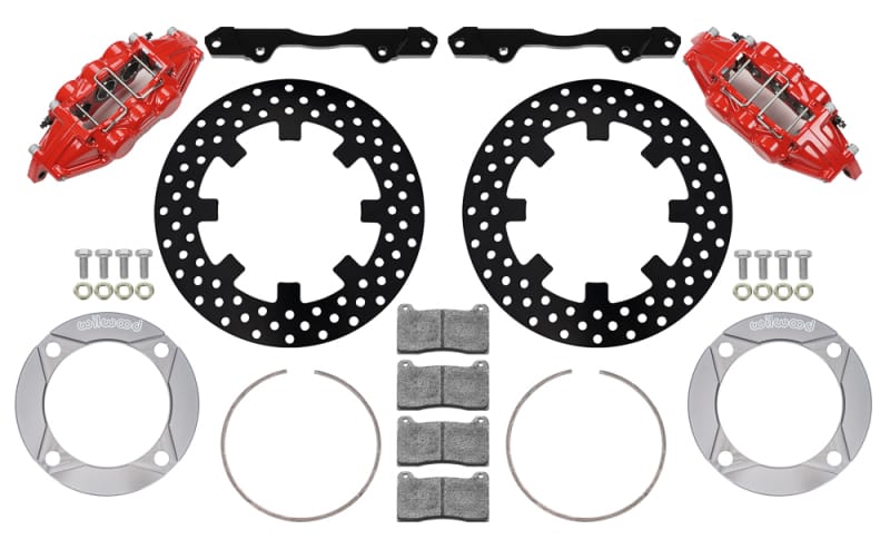 Wilwood — Wilwood 2014+ Polaris RZR XP 1000 Front Kit 11.25in Drilled - Red