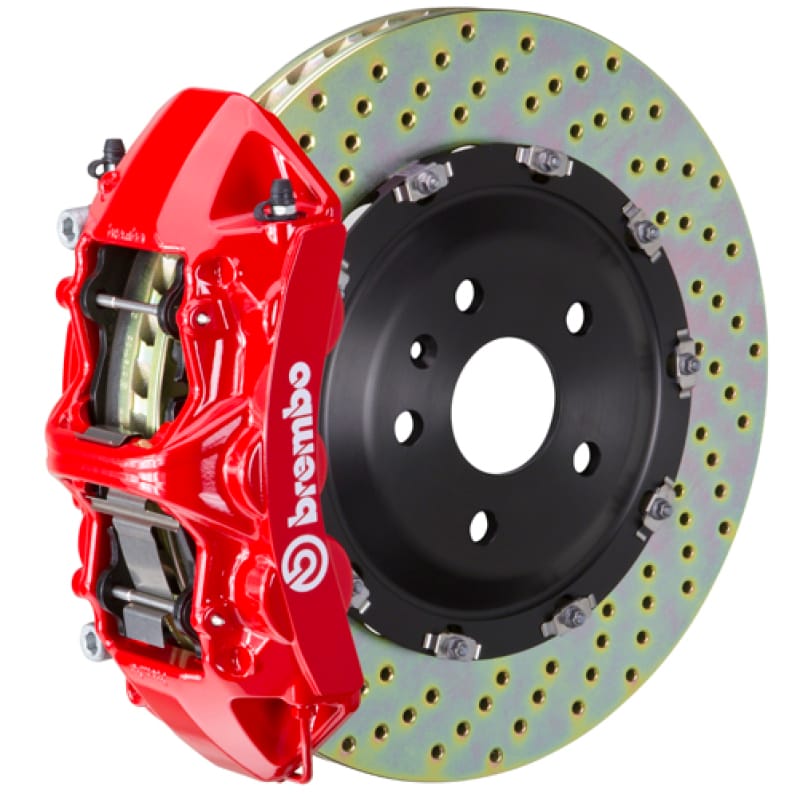 Brembo — Brembo 24+ BMW M30i/i5 xDrive 40 Front GT BBK 6 Piston Cast 380x34 2pc Rotor Drilled - Red