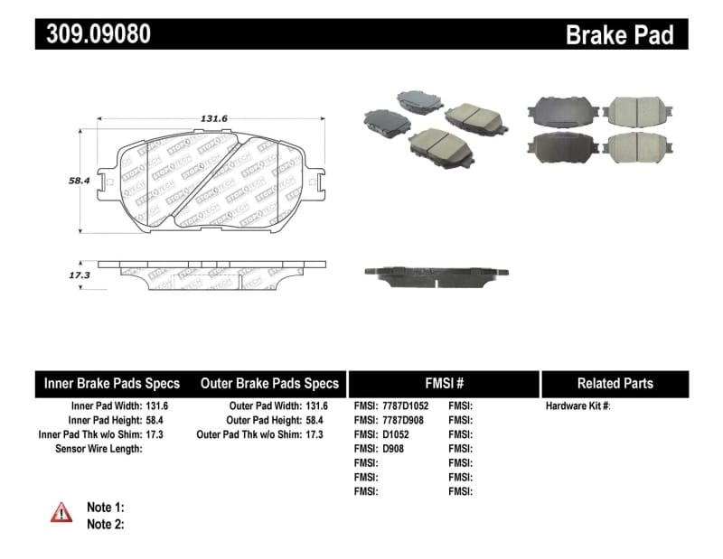 Stoptech — StopTech Performance 06 Lexus GS / 09-10 IS Front Brake Pads
Sprt Brk Pad W/Hdwr