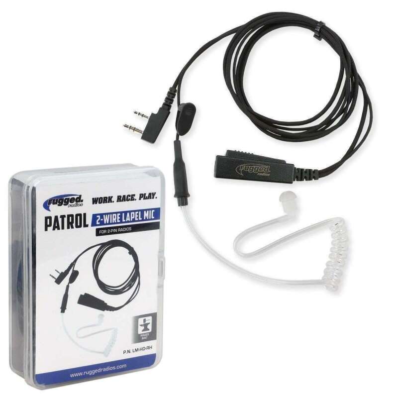 Rugged Radios — Rugged Radios Lapel Mic - 2 Wire with Acoustic Tube for Handheld Radios