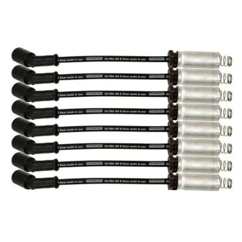 Moroso — Moroso GM LS/LT 8.5mm Ultra 40 11in Long Wire Set w/Alum Heatshield - Black