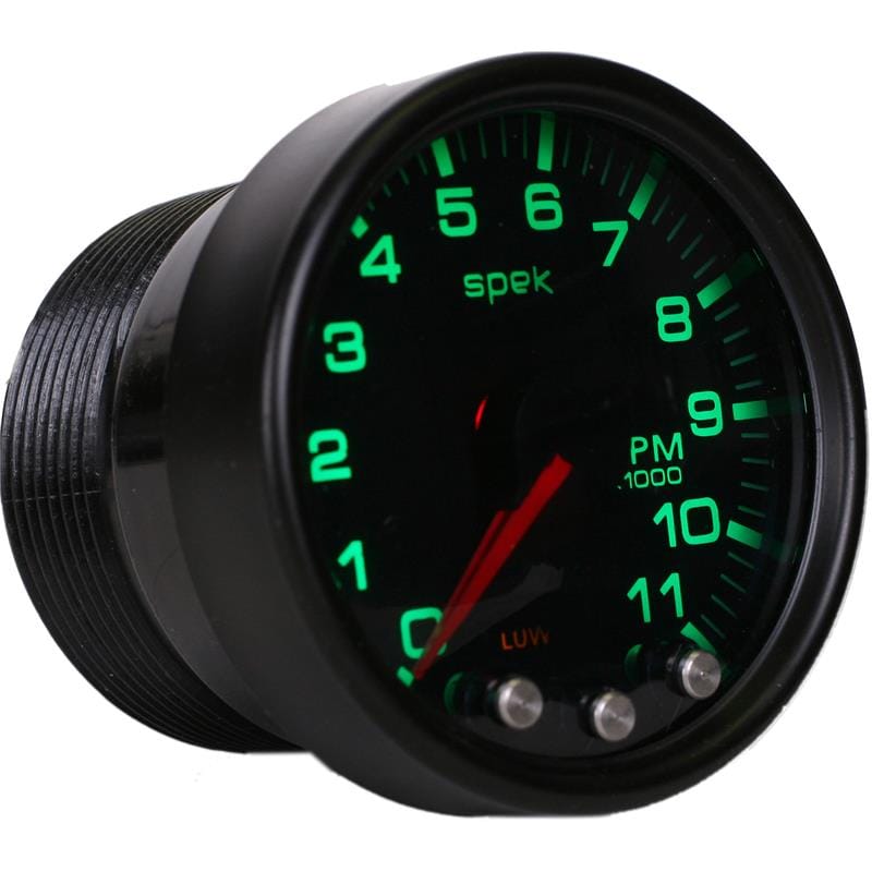 AutoMeter — Autometer Spek-Pro Gauge Tach 2 1/16in 11K Rpm W/ Shift Light & Peak Mem Blk/Smoke/Blk
GA 2" 11KRPM BSB SPK