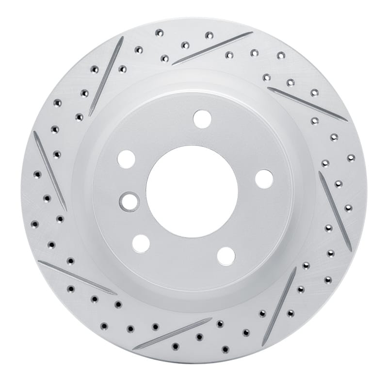 R1 Concepts — R1 08-13 BMW 128I Rear Left Drilled & Slotted Geo-Carbon Rotor