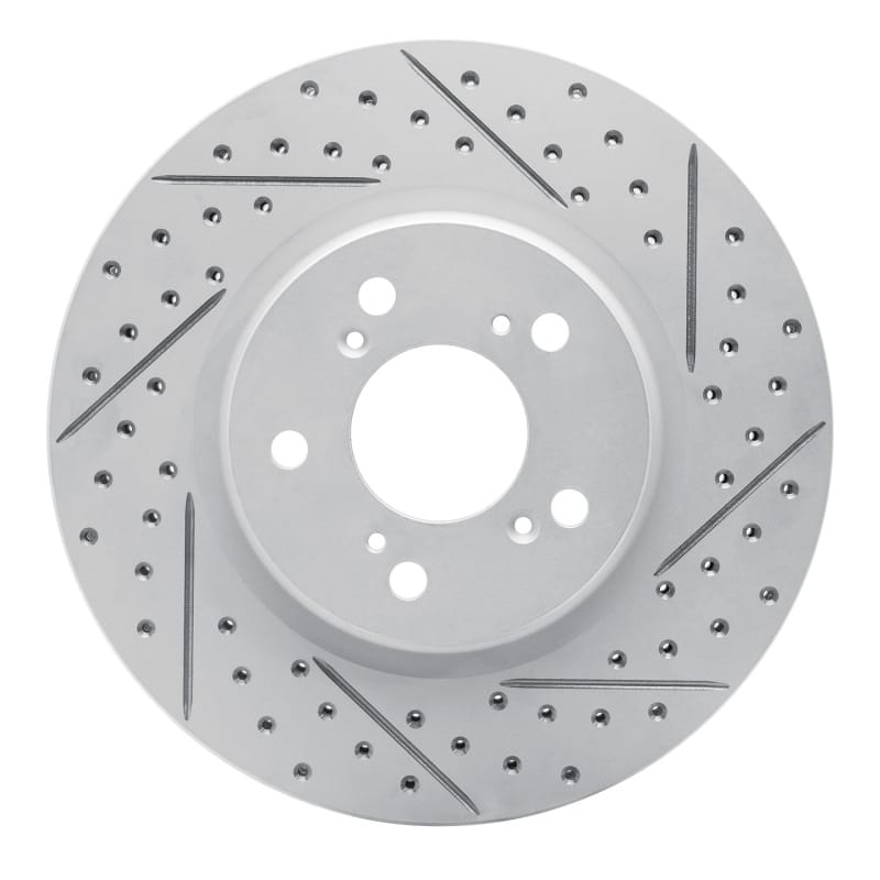R1 Concepts — R1 05-12 Acura Rl Front Right Drilled & Slotted Geo-Carbon Rotor