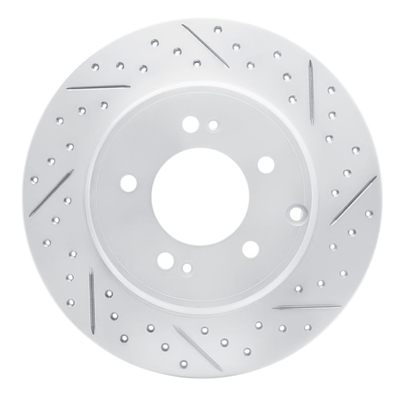R1 Concepts — R1 17-19 Kia Cadenza Rear Right Drilled & Slotted Geo-Carbon Rotor