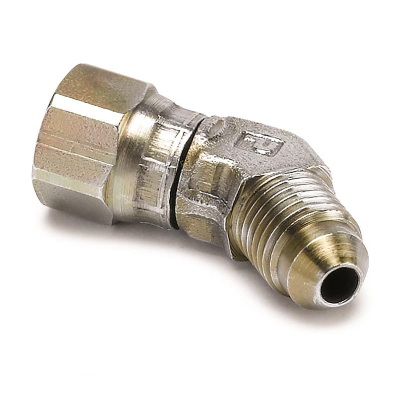 AutoMeter — FITTING, ADAPTER, 45?, -4AN FEMALE TO -4AN MALE, STEEL