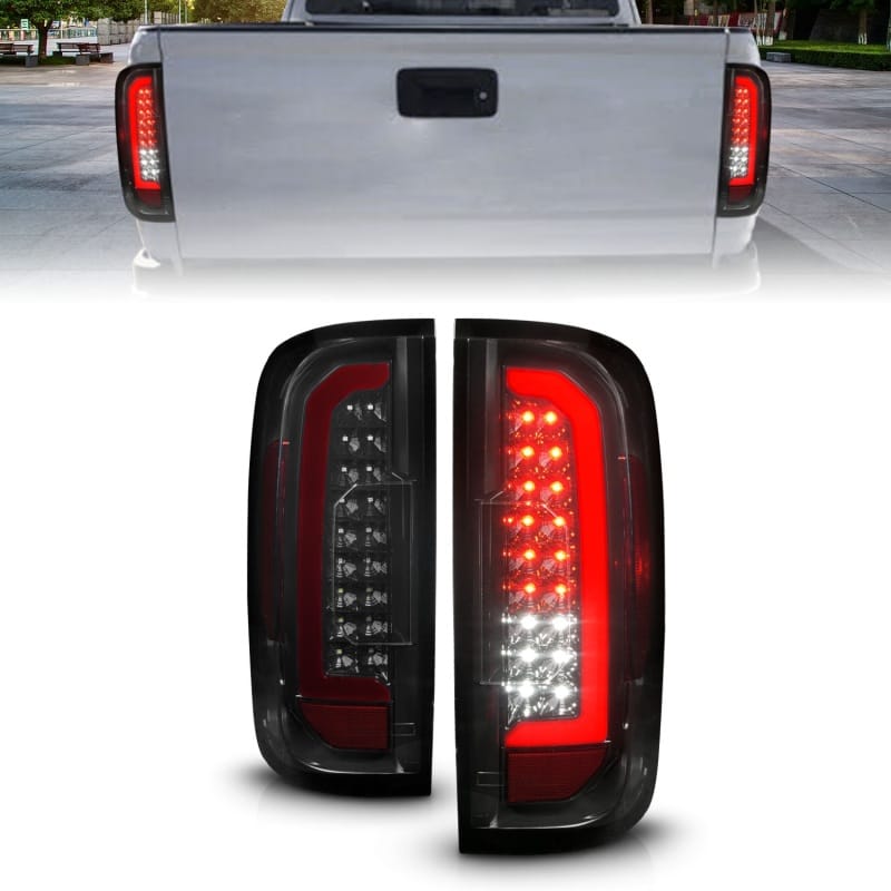 ANZO — ANZO 15-21 Chevrolet Colorado Full LED Tail Lights w/ Red Lightbar Black Housing Smoke Lens
Tail Light Set