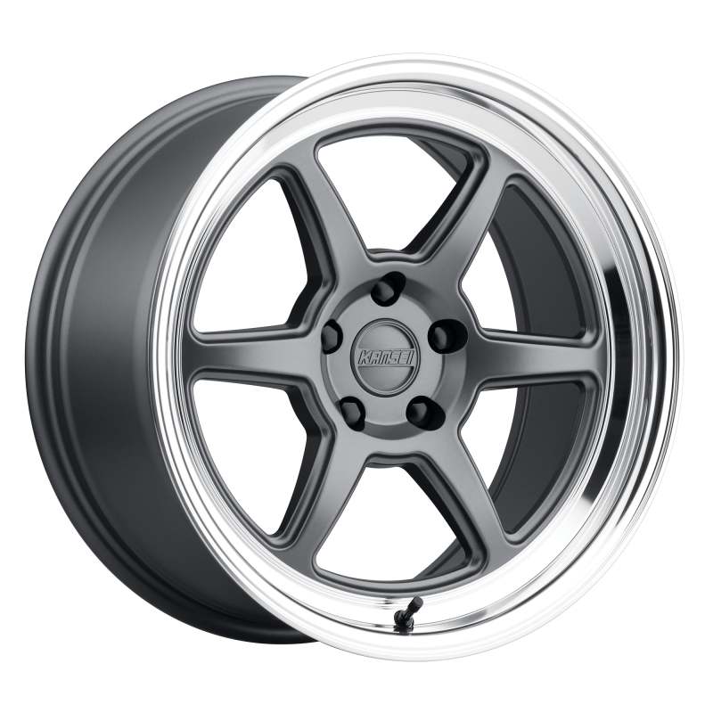 Kansei — Kansei K14G Roku 18x9in / 5x112 BP / 12mm Offset / 66.56mm Bore - Grey & Machined Lip Wheel