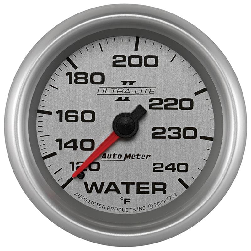 AutoMeter — GAUGE, WATER TEMP, 2 5/8", 120-240?F, MECHANICAL, ULTRA-LITE II