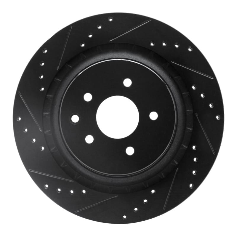 R1 Concepts — R1 08-25 Infiniti Q60 Rear Left Drilled & Slotted Black Brake Rotor
R1 Brake Rotor Drill