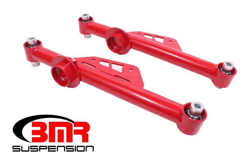 BMR Suspension — BMR 79-98 Fox Mustang Non-Adj. Lower Control Arms w/ Spherical Bearings - Red