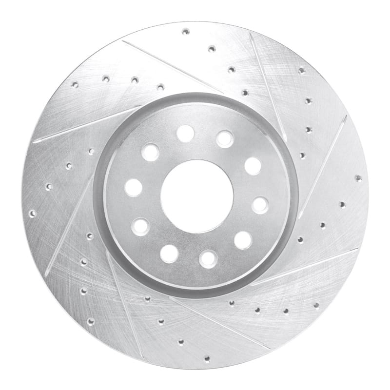R1 Concepts — R1 21-25 Dodge Charger Daytona Front Right Drilled & Slotted Silver Brake Rotor