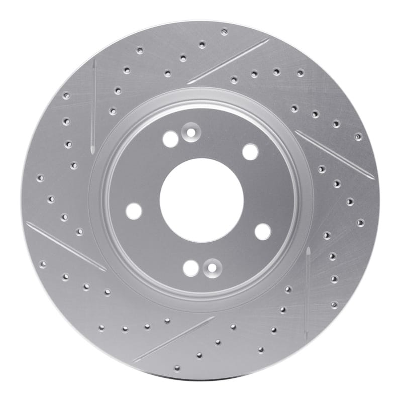 R1 Concepts — R1 15-26 Hyundai Elantra Front Right Drilled & Slotted Geo-Carbon Rotor