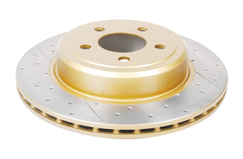 DBA — DBA 05-09 Chrysler 300 C Rear Gold Cross Drilled & Slotted KP Street Series Rotor
X Street Series
Brake Rotor