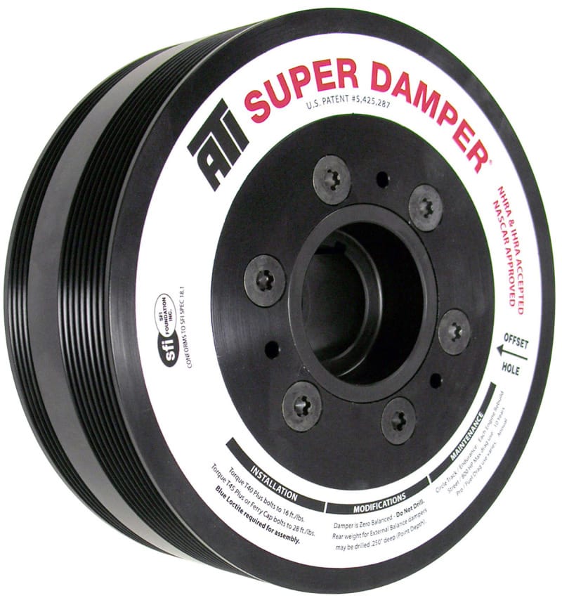 ATI — ATI Damper - 7.65in - Alum - 8 & 4 Grv - LS7 - Y Body Corvette - Gen 5 Z28 - LS3 - OEM Size - 2 Ring