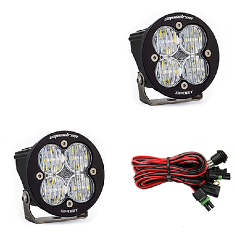 Baja Designs — Baja Designs Squadron R Sport Wide Cornering Pair LED Light Pods - Clear