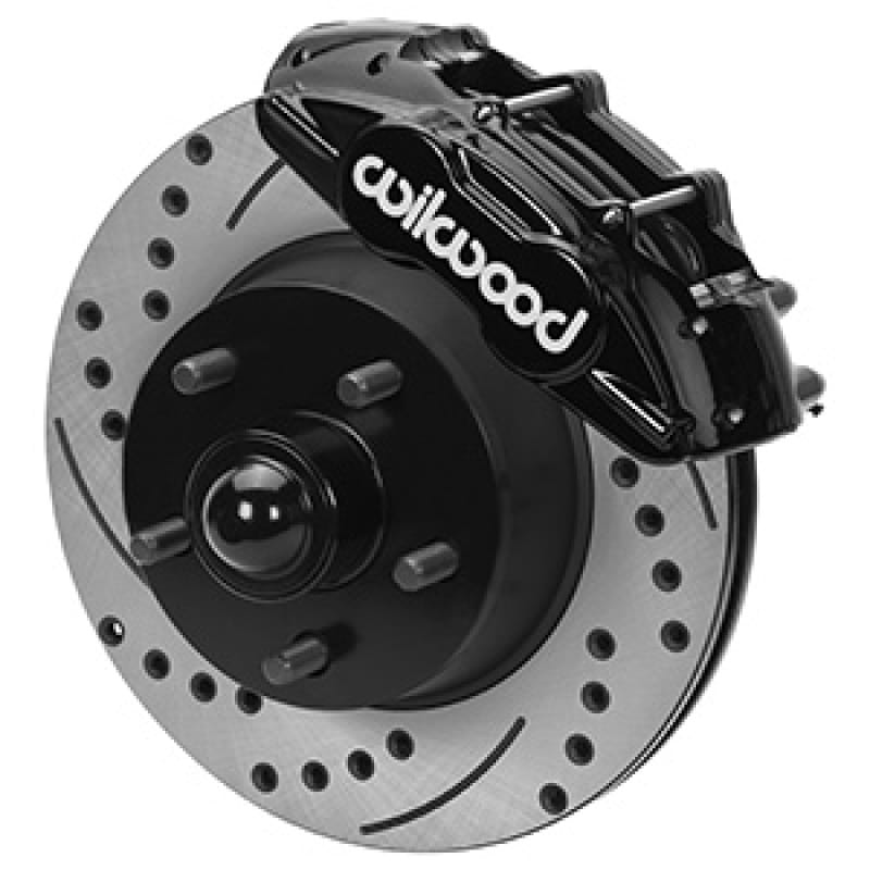 Wilwood — Wilwood 65-67 Ford Mustang D11 11.29 in. Brake Kit w/ Flex Lines - Drilled Rotors