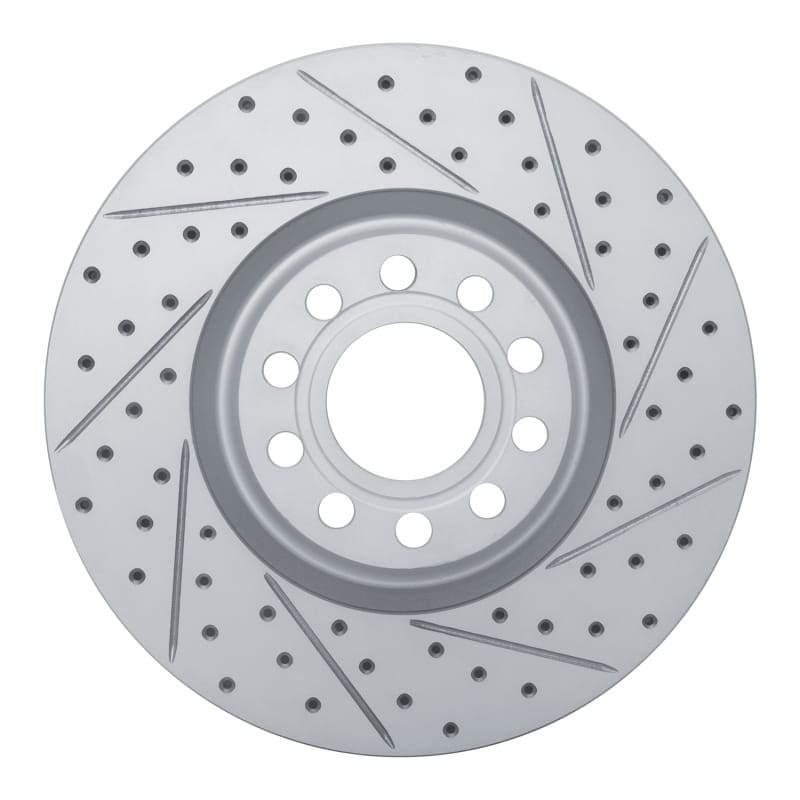 R1 Concepts — R1 99-04 Audi A6 Quattro Front Right Drilled & Slotted Geo-Carbon Rotor