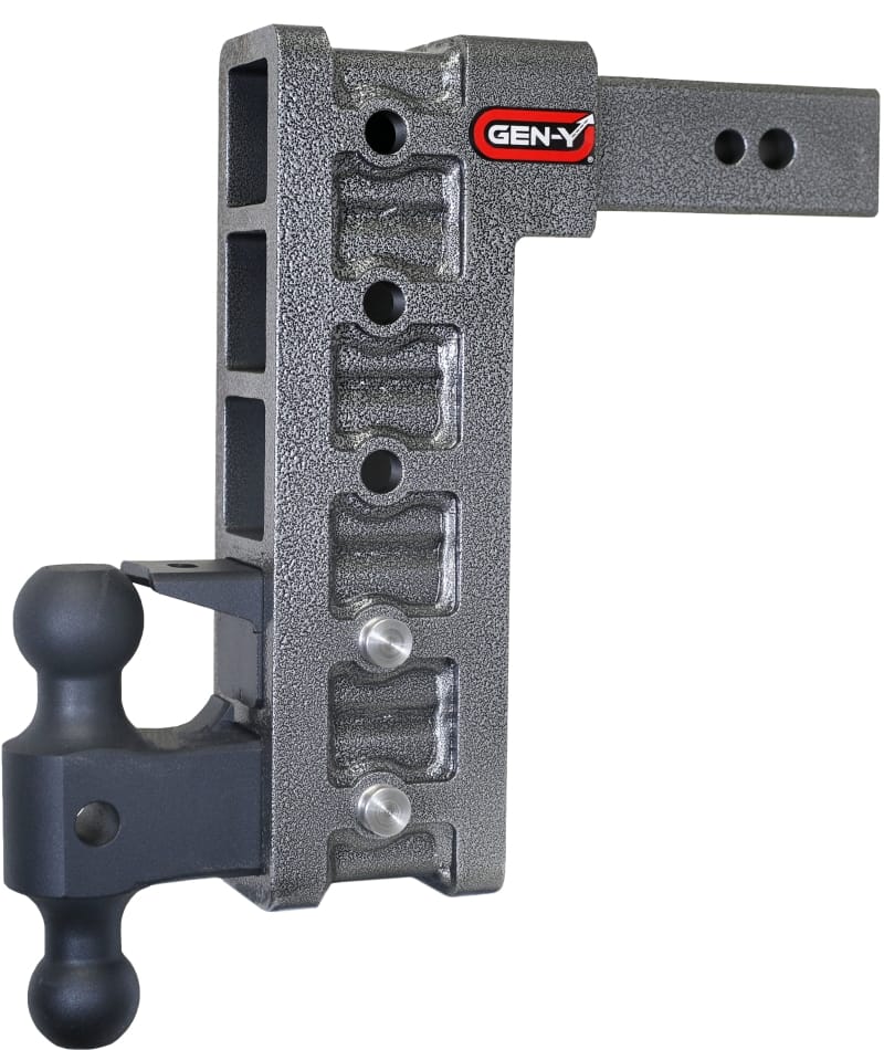 GEN-Y Hitch — Gen-Y Mega Duty 2.5in Shank 12in Drop 3.5K TW 32K Hitch w/GH-0161 Dual-Ball/Pintle Lock
Drop Hitch