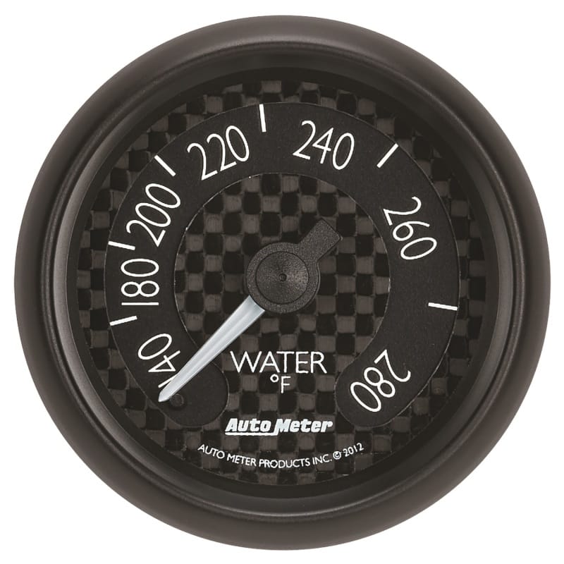 AutoMeter — Autometer GT Series 52mm Mechanical 140-280 Deg F Water Temperature Gauge
2-1/16" WATER TEMP,
