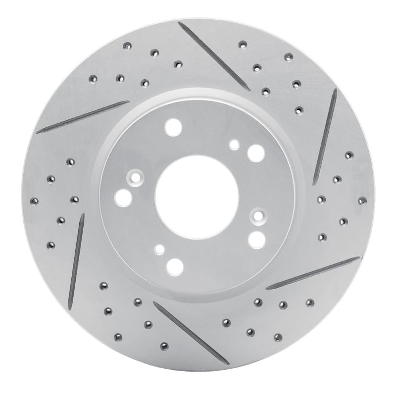 R1 Concepts — R1 03-17 Acura Ilx Front Right Drilled & Slotted Geo-Carbon Rotor