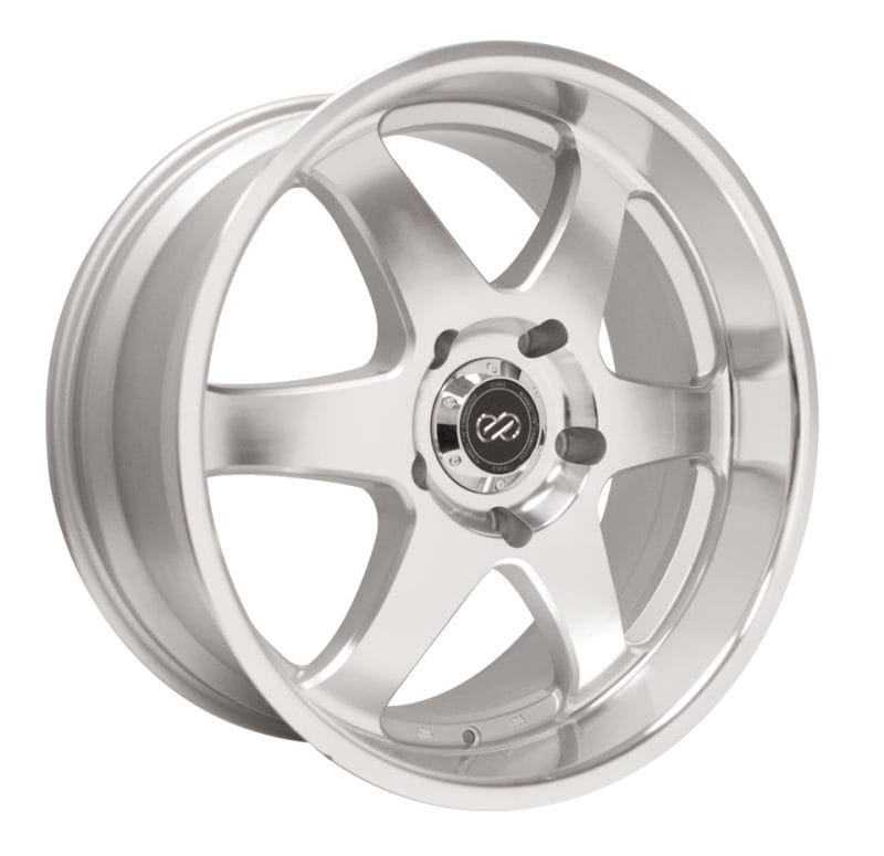 Enkei — Enkei ST6 17 x 8 35mm Offset 6x139.7 Bolt Pattern 78mm Bore Dia Silver Machined Wheel