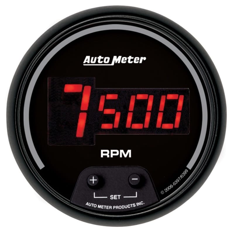 AutoMeter — AutoMeter Gauge Tach 3-3/8in. 10K RPM In-Dash Digital Black Dial W/ Red Led
3-3/8" TACH, 10,000